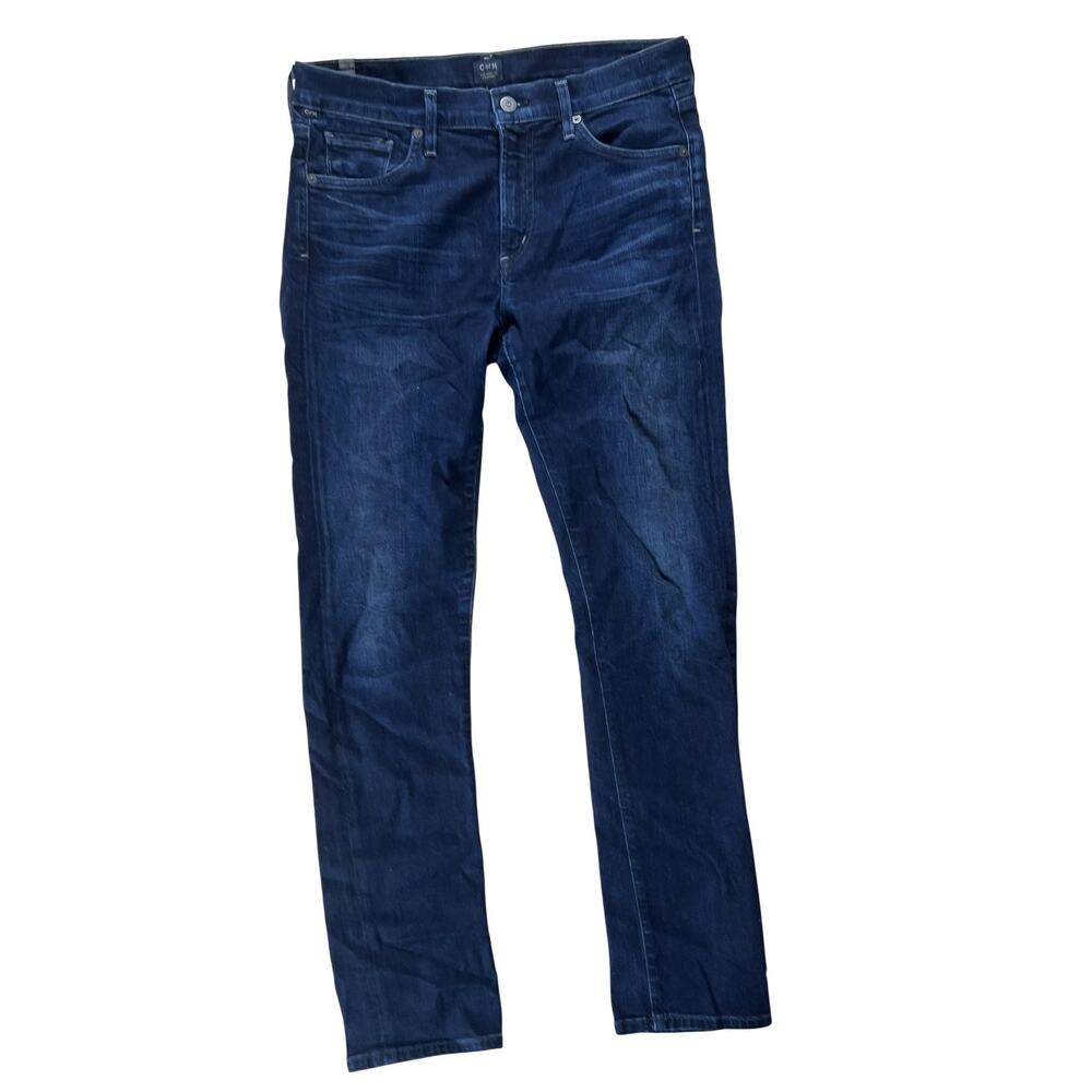 C Of H Mens 28 Blue Chino Slim Straight Denim Cotton Stretch 5-Pockets